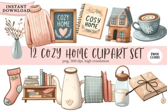 Download Cozy Home Clipart Elements Set - Cozy home Collection