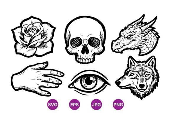 Download Vintage Tattoo Style Clipart - Style Collection