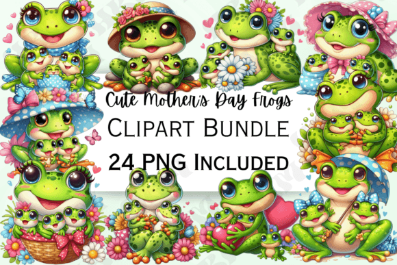 Download Cute Mother's Day Frogs Clipart - Premium Resources