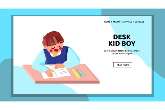 Download Children Desk Kid Boy Vector - Child Collection