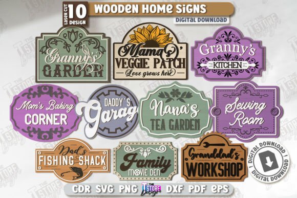 Download Home Wall Signs Laser Cut Bundle | CNC - Home Collection