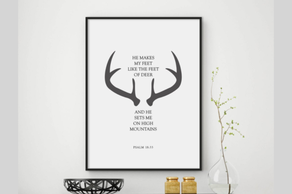 Download Deer Bible Verse Wall Art Home Decor - Home Collection