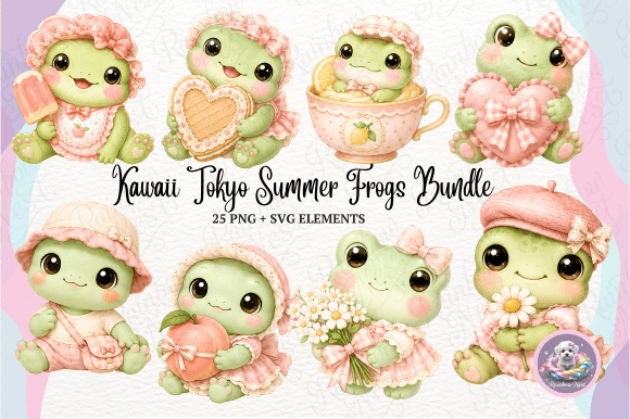 Download Kawaii Tokyo Summer Frogs Bundle - Premium Bundle