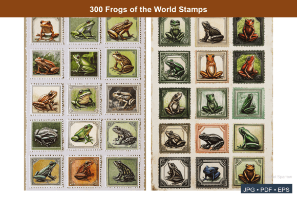 Download 300 Frogs of the World Stamps - Frogs Collection