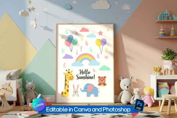 Download Children’s Bedroom Frame Mockup - Child Collection