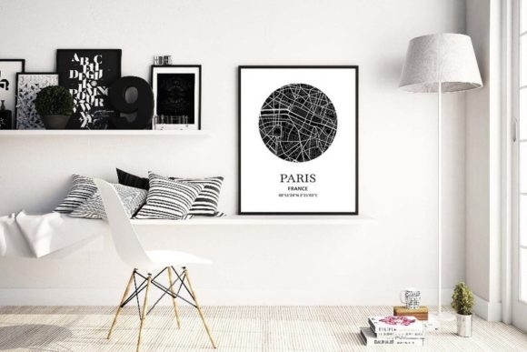 Download Paris Map Wall Art Printable Home Decor - Home Collection