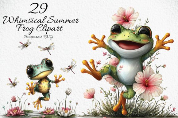 Download Whimsical Summer Frog Clipart - Premium Resources