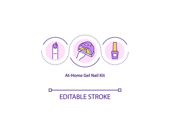 Download At-home Gel Nail Kit Concept Icon - Concept Collection