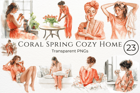 Download Coral Spring Cozy Home Clipart - Cozy home Collection