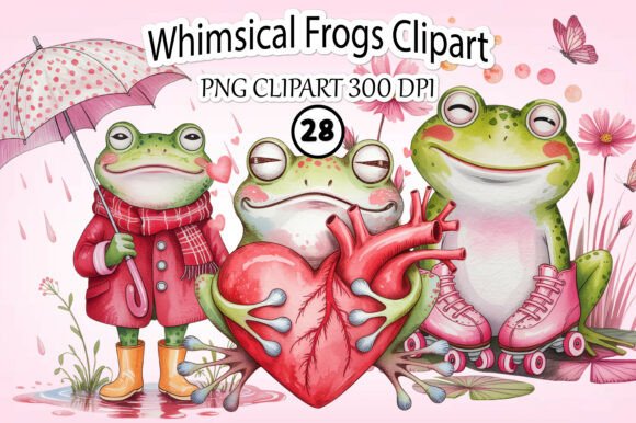 Download Whimsical Frogs Clipart - Premium Bundle